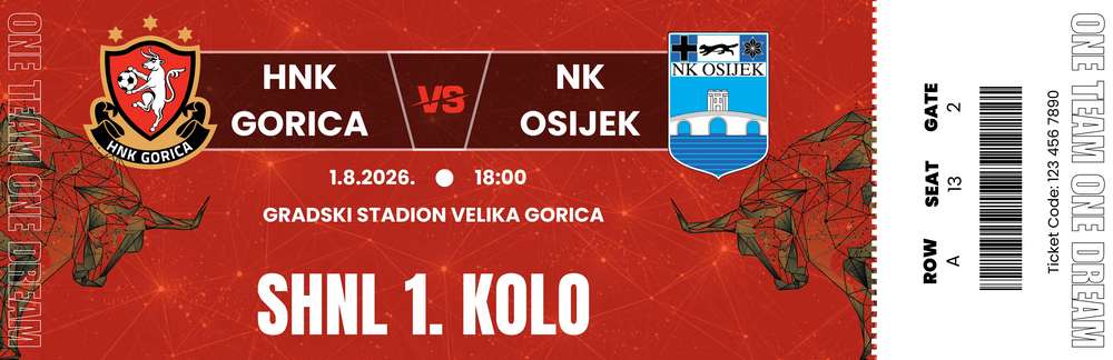 Primjer HNK Gorica ulaznice